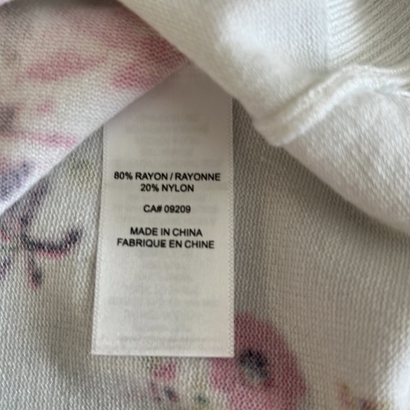 EUC Cleo white & pink floral cardigan - Picture 4 of 5